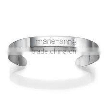 wholesale customized Sterling Silver Engraved Cuff Bracelet