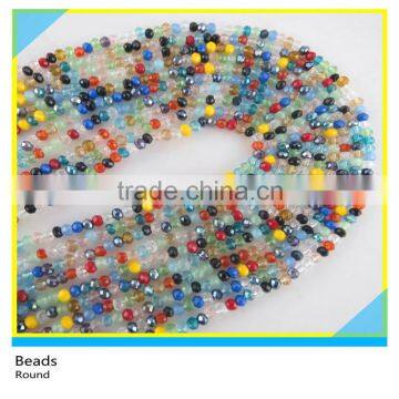 4*3 mm Multi Color Faceted Rondelle Glass Beads Wholesale Loose Crystal Glass Beads