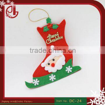 Oem Wholesales Felt Fabric Small Stocking Shape Christmas Tree Decoration