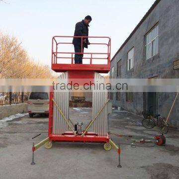 1~6m, double column aluminium alloy lift platform /hydraulic lift platform