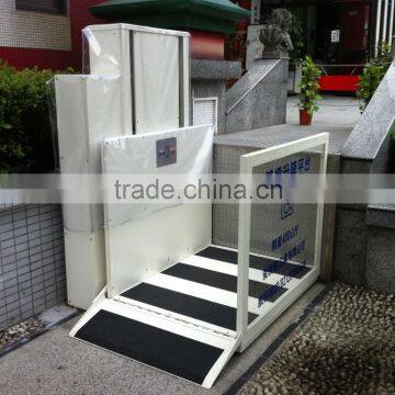 outdoor electric-hydraulic wheelchair lift for handicapped