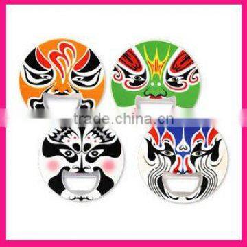 fashion promotional hotsale unique opera mask plastic metal beer bottle opener