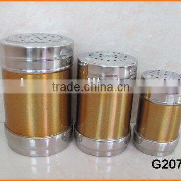 G2077 Stainless Steel Quality With Color Print Spice Shaker