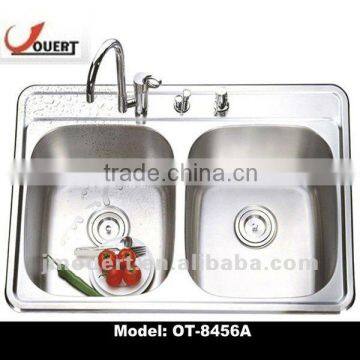 cUPC Stainless Steel Kitchen Sink Double bowl stainless steel water trough portable sink