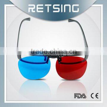 fashional plastic 3d red-blue glasses without frame