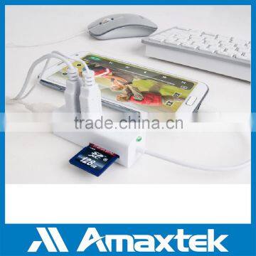 Portable Micro USB OTG Card Reader USB & 3 Port USB Hub photo-6