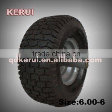 China Pneumatic rubber wheel 15x6.00-6 for wheelbarrow direct manufactory supplier