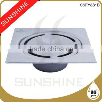 SSFY615B Bathroom and Toilet Square Stainless Steel Concrete Floor Drain