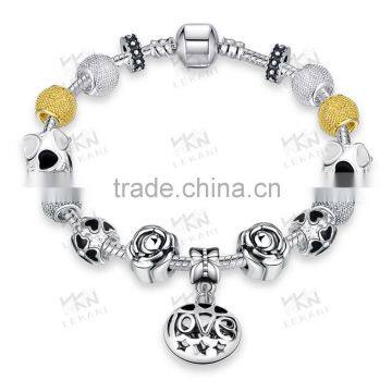 Fashion DIY Silver Plated Charm Bracelet