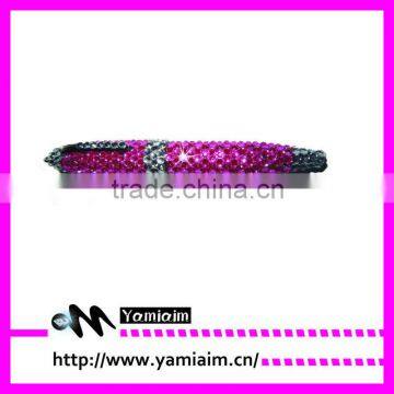 2015 stylish rhinestone writing pen with customized colors