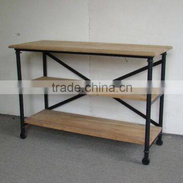 Chinese style antique furniture popular with a metal shelf