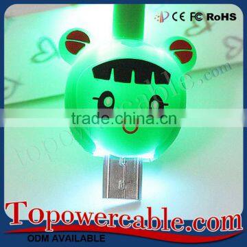 Hi-Speed Led Light Usb 2.0 Micro Usb Cable With Cartoon Adapter photo-2