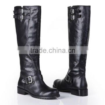 Top Quality Leather Women Bootie Wholesale Cheap Price American Stylish Over Knee No Heel Long Boot