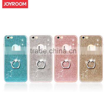 Joyroom Honey series ring holder soft TPU case for iphone 6s/6 4.7 360 degree rotation ring stand PC shining cover for iphone 6