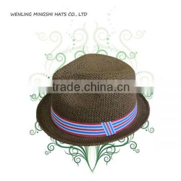 woman summer straw fedora hat