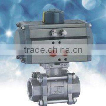 Pneumatic 3pcs Ball Valve With Internal Thread