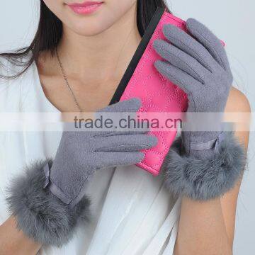 Girls Wool Gloves With Screen Touch Hand Wool Gloves photo-3