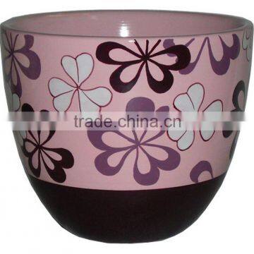 colorful ceramic painting flowerpot and vase