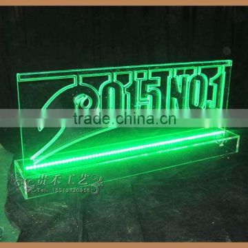 Customized acrylic edge lit sign with colorful led,fashion led sign