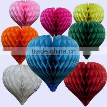 Various colors heart shaped chinese lanterns