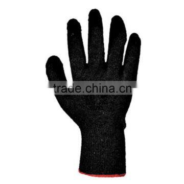 Hot sale black color new PU latex palm coated work gloves new work glove on slae GL4058