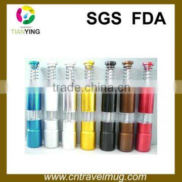 colorful manual aluminum pepper and salt mill