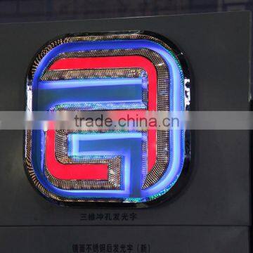 Latest design Punching metal through hole led channel letters