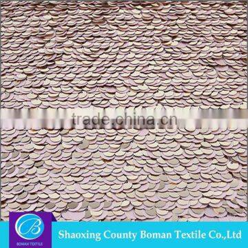 China wholesale 2015 new Custom Polyester color sequin fabric