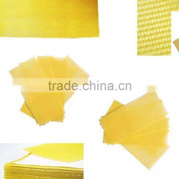 Yellow plastic plastic beeswax foundation sheet