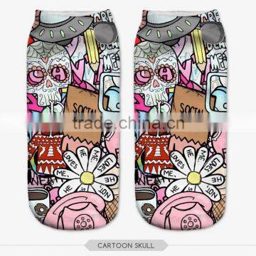 Fashion Cats Faces Wear High Quality 3d Digital Full Print Colorful Ankle Socks Sports Unisex Custom Hot Sale Stretch Spandex photo-4