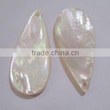 High quality shell white MOP teardrop jewelry beads