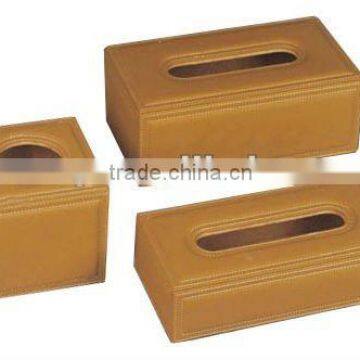 Faux Leather Table Tissue Holder