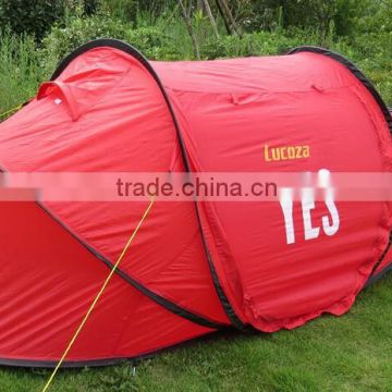 Red color bit 2 person automatic pop up family camping tent