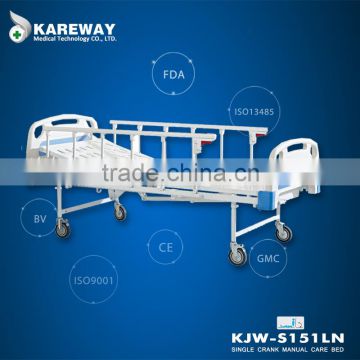 factory dialysis single crank hospital bed with metal portal frame