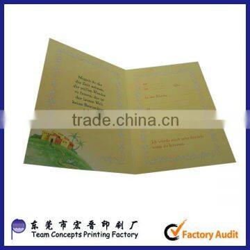 New products art paper favors wedding invitation card