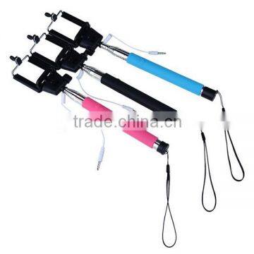 Cable Take Pole Selfie Stick , Wired Monopod Selfie Stick , Wired Selfie Monopod With High Quality