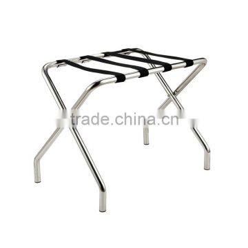 Steel Folding Hotel Luggage Rack With Polyester Straps