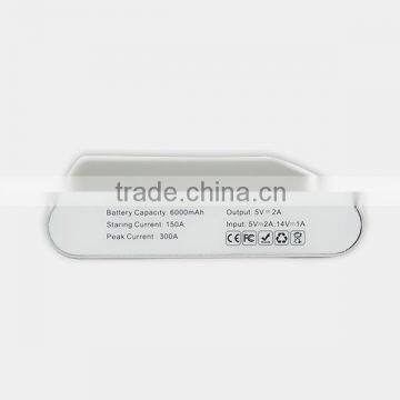 6000mAh Car Battery Jump Starter Power Bank With Aluminium Case photo-2