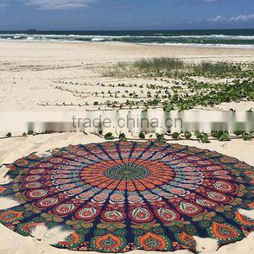 Indian Cotton Hippie Mandala Tapestry Wall Dorm Decor Beach Throw Roundie Yoga Mat