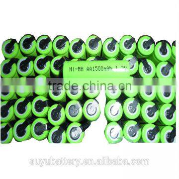 1500mah aa rechargeable ni-mh battery 1.2v