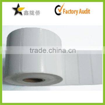 2015 Cheap custom roll white plain blank sticker paper roll