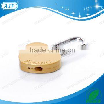 AJF gift lock Heart padlock gold love lock for new couple