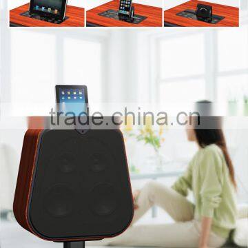 cheap Wooden Base Stand bluetooth speaker 2.1 to home theatre system bluetooth portable magnetic speakers