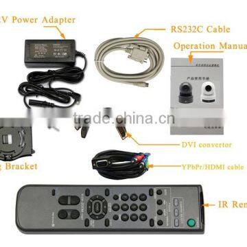 HD Color Pan Tilt Zoom Rs422 Video Conference Camera