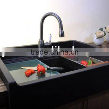 black kitchen sinks/granite sinks/apron front sink