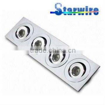 Rectangle 4 x 3W/1W LED Downlight With High-power Cree LED