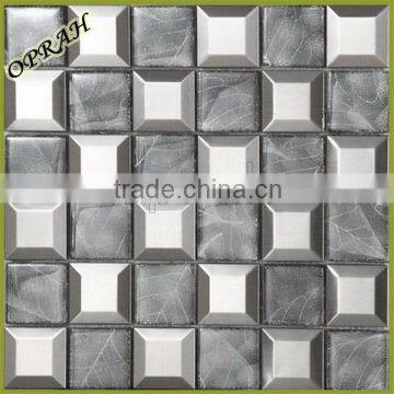 5 beveled metal mosaic kitchen tile for wall