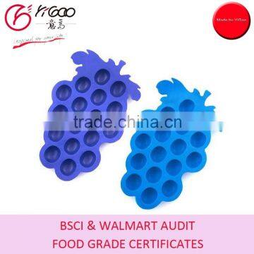 Food Standard Grape Shape Ice Mold, Silicone Fruit Ice Cube