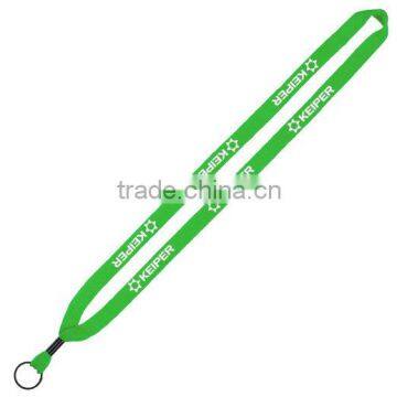1/2" Knitted Cotton Lanyard with Metal Crimp & Split-Ring