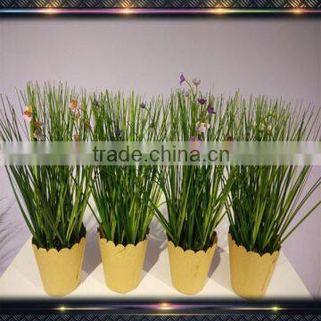home decoration orchid plants artificial grass in pot